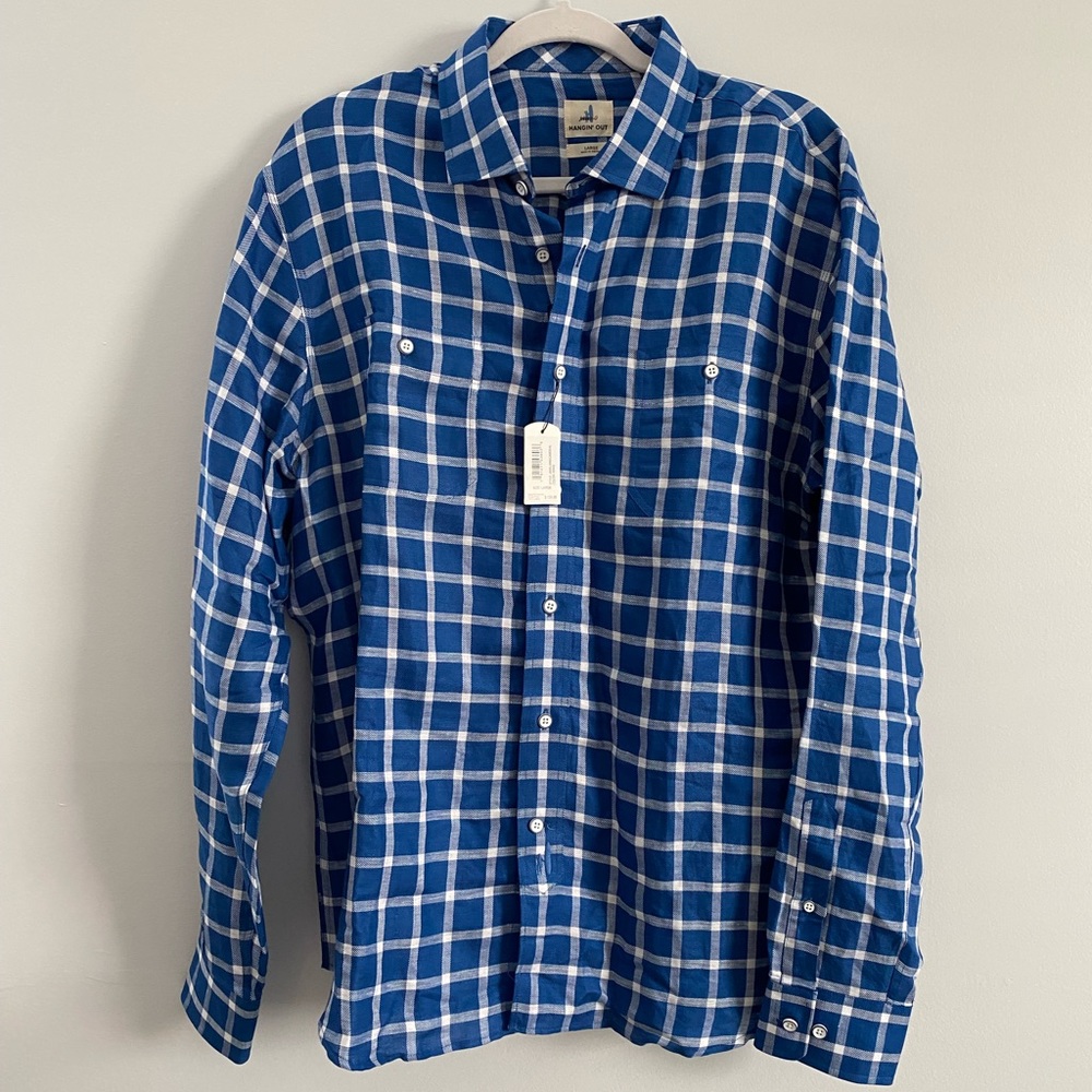 NWT Johnnie-O $135 Hangin’ Out Camden Men’s Button Down Sz L